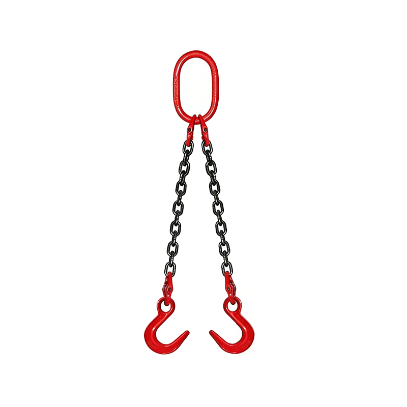 Grád 80 Cruach Alloy Sling Slabhra Cosa Oscailte Dúbailte Brionnaithe (DOF)